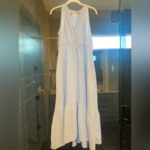 New light blue and white dress